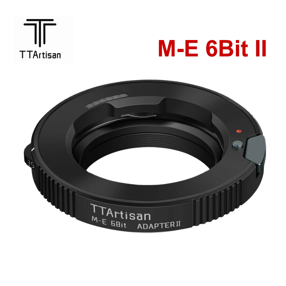 Ttartisan M-E Anello Convertitore Adattatore Obiettivo 6Bit Ii Per Obiettivo Leica M-Mount Per Fotocamera Sony E Mount A6500 A6400 A7 Accessorio Obiet