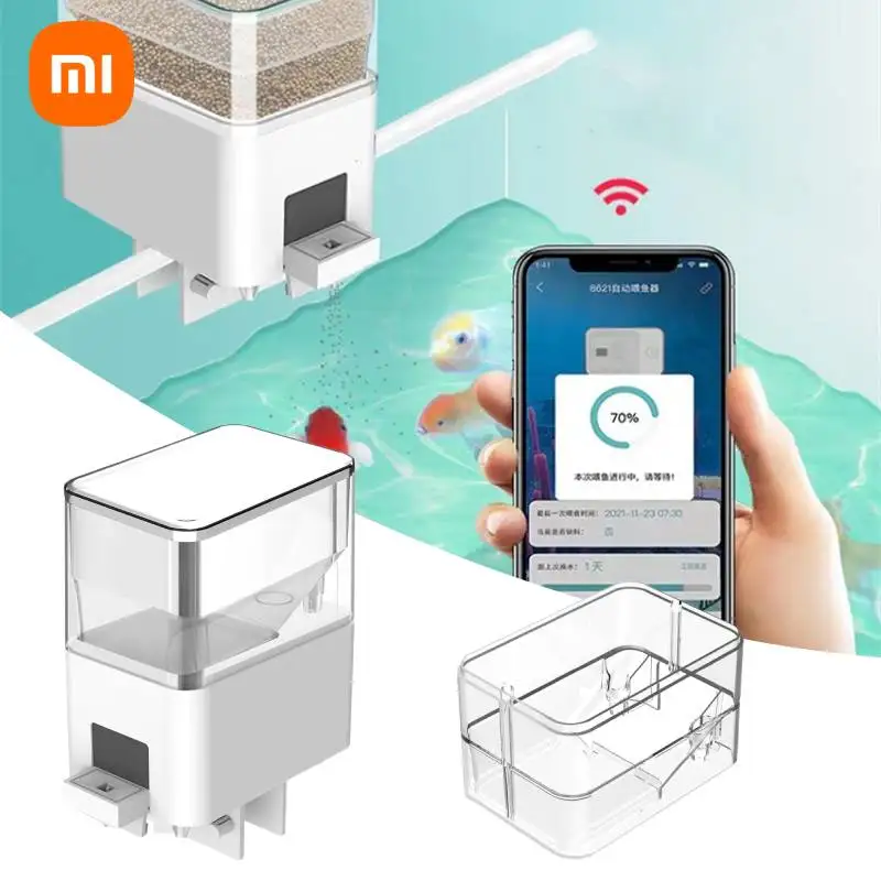 Xiaomi Automatic Aquarium Fish Tank Feeder Wifi Wireless Smart Phone Altoparlante Intelligente Telecomando Vocale Alimentazione Del Pesce