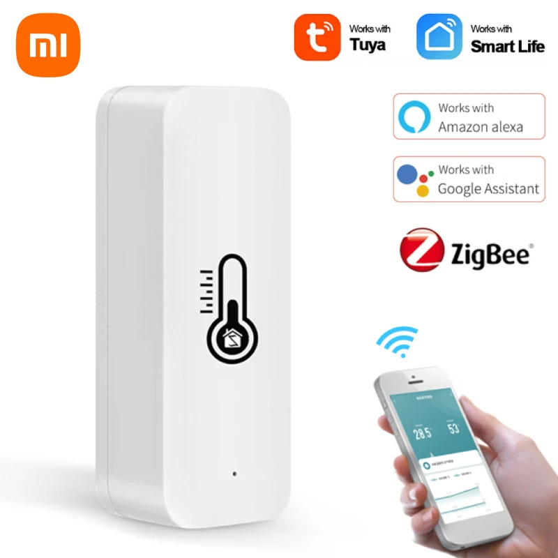 Xiaomi Zigbee Smart Temperature Sensore Di Umidità Indoor Igrometro Controller Monitoraggio Lavoro Smart Speaker Alexa Google Home