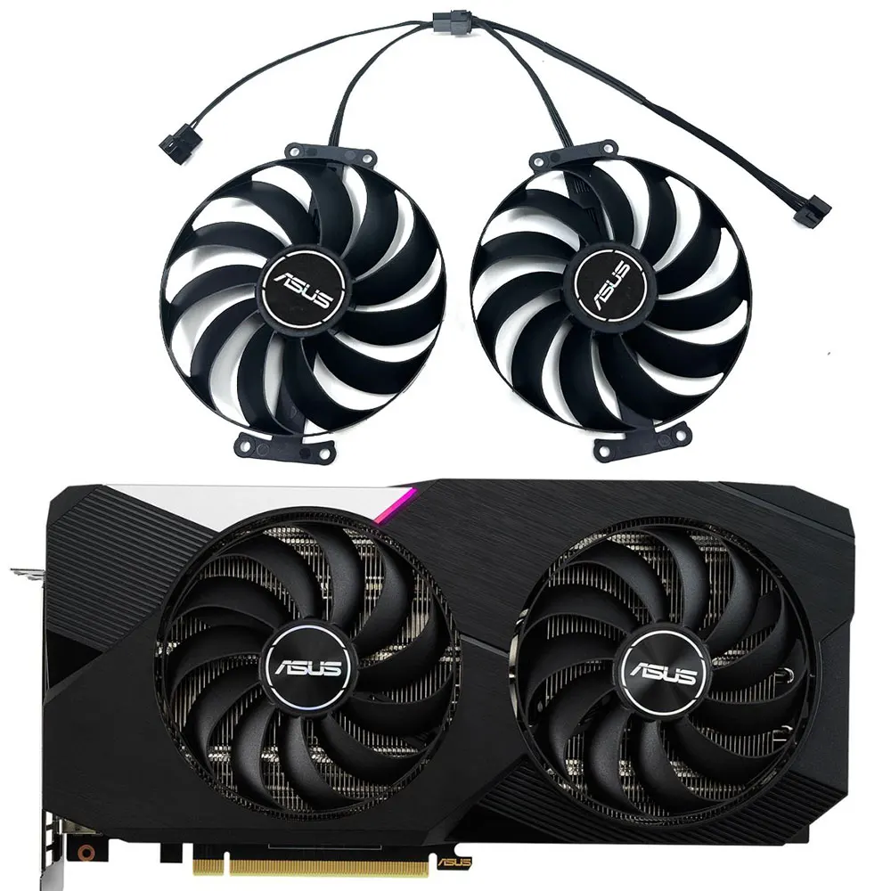 1Set Nuova Ventola 7Pin 95Mm Dual-Rtx Muslimpu, Per Asus Dual Geforce Rtx 3070, Rtx 3060 Ti-O8G-V2 Ventola Di Raffreddamento Della Scheda Grafica