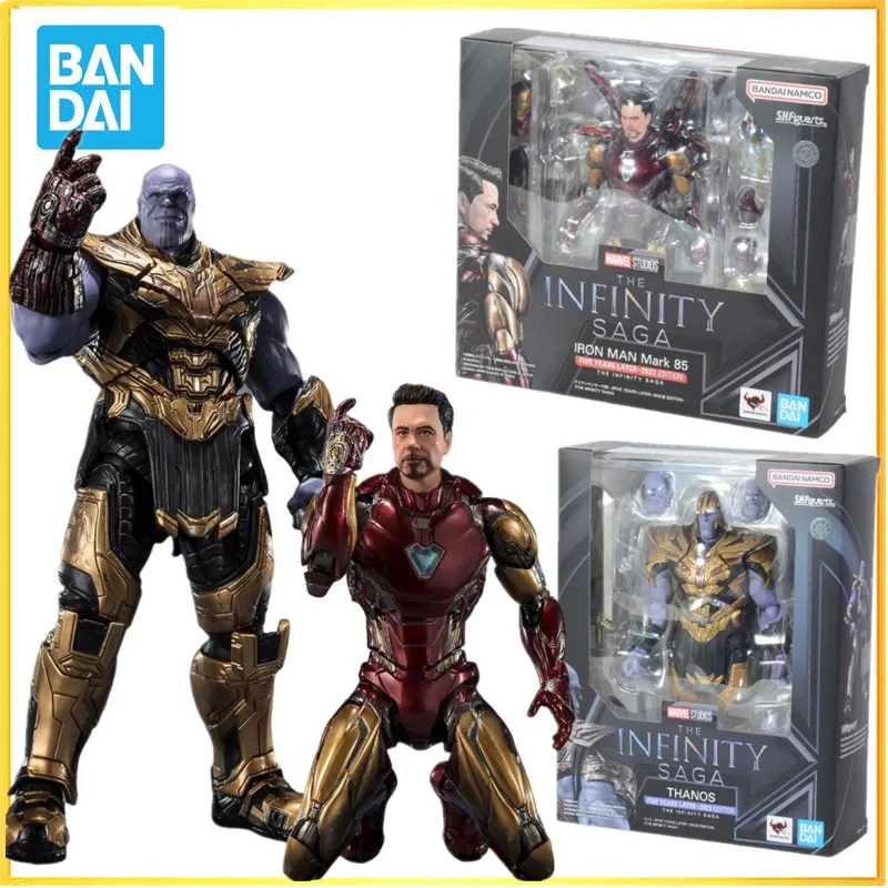 Bandai Original S.H.Figuarts Shf Thanos Iron Man Mark 85 5Th 2023 Edition (The Infinity Saga) Action Figure Giocattolo Da Collezione