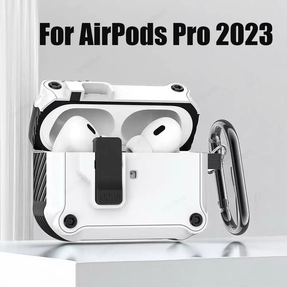 Coperchio Di Blocco Automatico Per Airpods Pro 2023 Custodia Per Airpods Pro 2 2A Custodie Per Airpods 3 3Rd 2021 Funda Per Airpods Pro 2 1 Capa