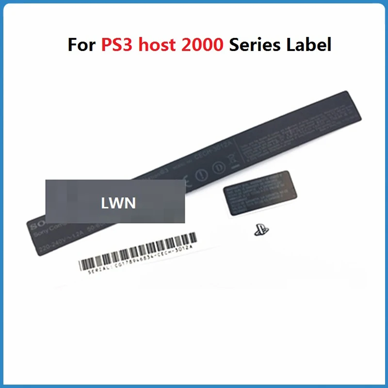 5Set Per Ps3 Slim Sticker Host Case Shell Label Per Playstation 3 Host 2000 Series Label Barcode Film Seal 3012A
