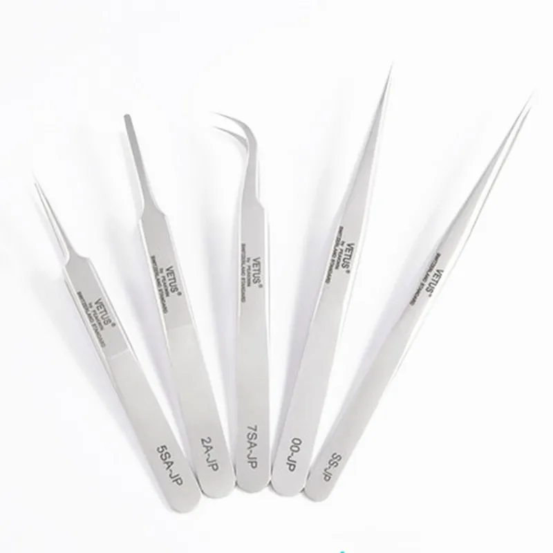 Pinzette Premium Serie Vetus Jp Per Estensioni Ciglia Pinzas Per Trucco Di Precisione Iperfina Antistatica 2A/5Sa/7Sa/00/Ss/3C-Jp