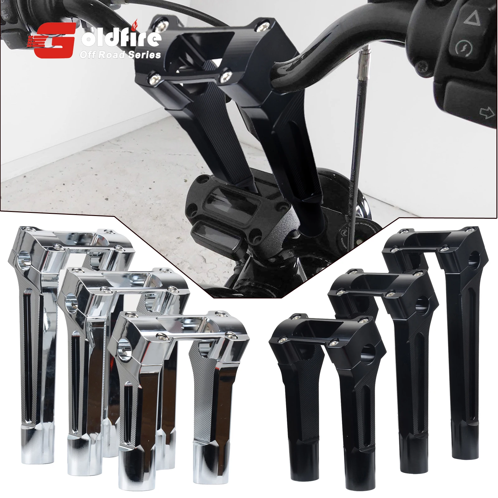 Digital Gage Gauge Manubrio Riser Moto Manubrio Riser Misura Per Harley Riser Softail Street Bob 2018 2019 2020 2021