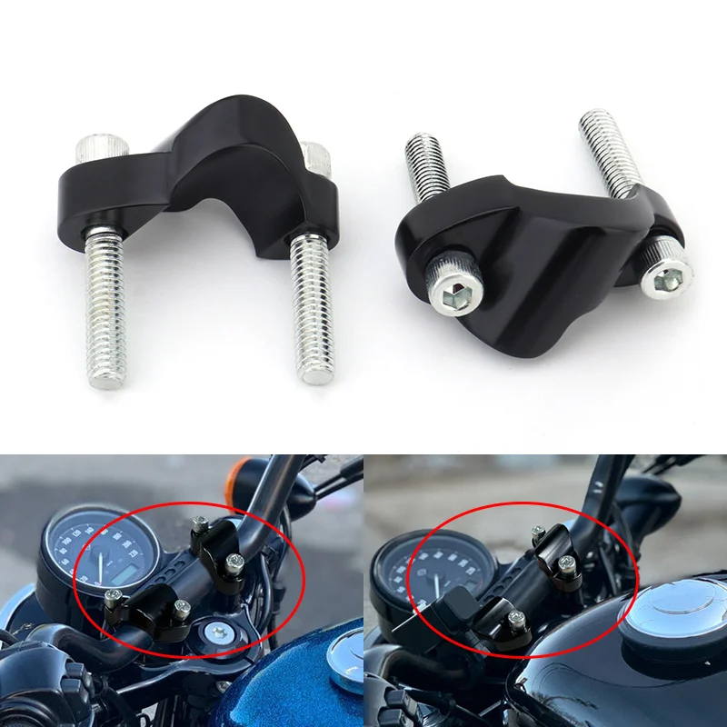Accessori Moto Manubrio Riser Manubrio Morsetto Staffa Di Montaggio Per Harley Sportster 1200 Forty Eight 48 Xl1200X 2010-2022