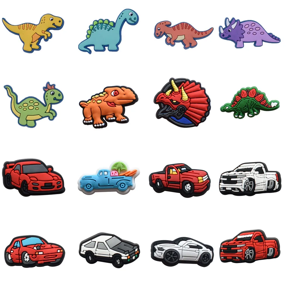 For Crocs Charms 1 Pz Dinosauro Auto Ciondoli Per Scarpe Decorazioni Per Crocs Ragazzi Ragazze Bambini Donne Adolescenti Regali Di Natale Festa Di Com