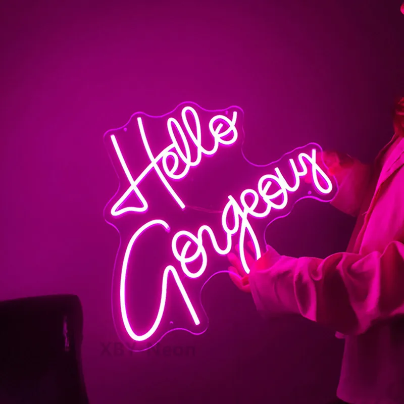 Personalizzato Ciao Splendida Festa Nuziale Insegna Al Neon Flex Led Insegna Al Neon Insegna Al Neon Sposa Festa Cortile Giardino Negozio Decorazione 