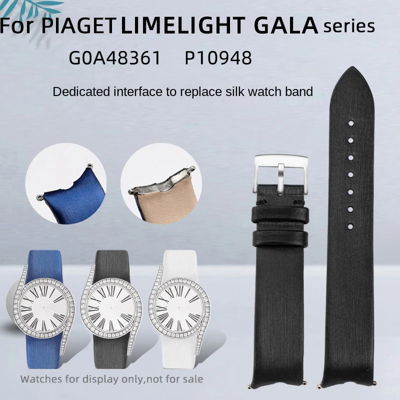 Per Piaget Limelight Gala Watch Band Goa48361 P10948 Cinturino In Pelle Bovina Di Seta 18Mm Accessorio Per Cinturino In Seta Di Ricambio Moda Donna