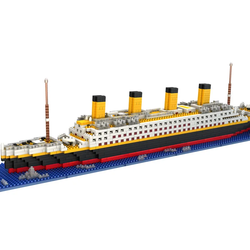 Titanic Micro Mini Building Blocks Set, 1860Pcs Titanic Toy Ship Model Building Bricks, 3D Puzzle Set Giocattoli Educativi Fai Da Te