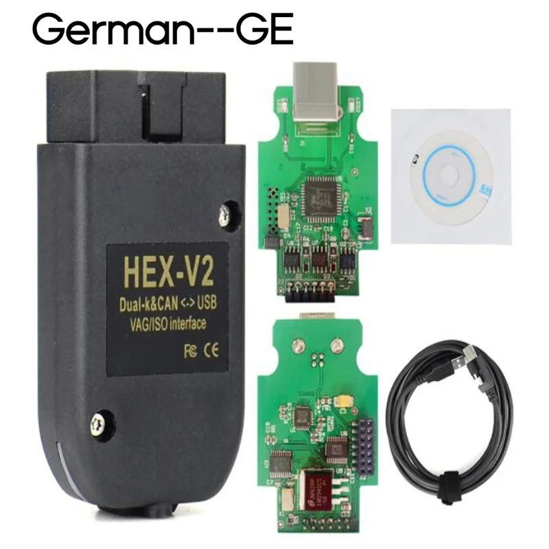 Vcds X2 22.3 Hex Can Interfaccia Usb Per Auto Atmega162 + 16 V8 + Ft232Rq Multi-Lingua 21.3 21.9 V22.3.2 Vas-Odis 5054A 6 154
