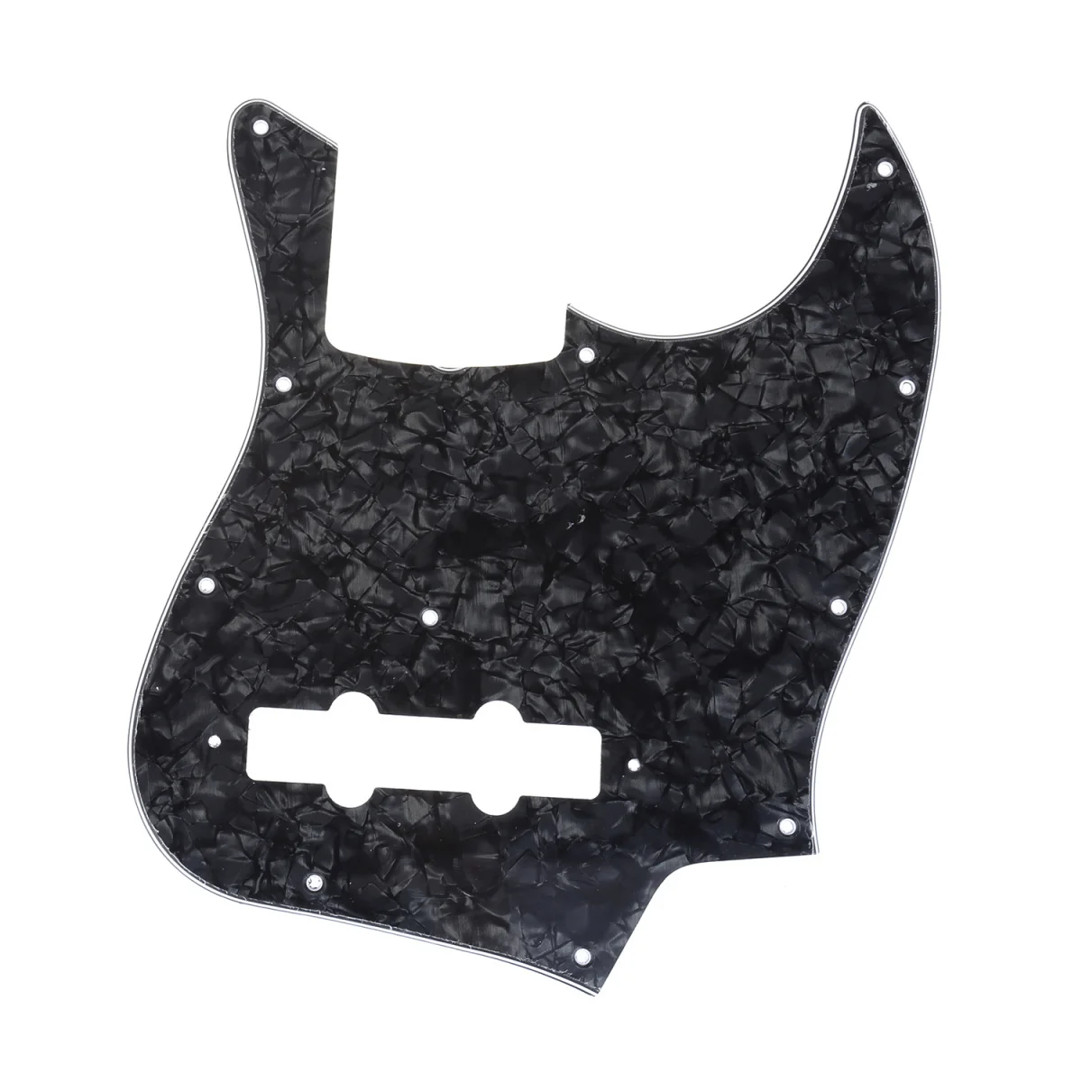 Musiclily Pro 11-Hole J Bass Pickguard Per Jpn Parafango Giappone 4-String Jazz Bass, 4Ply Nero Perla