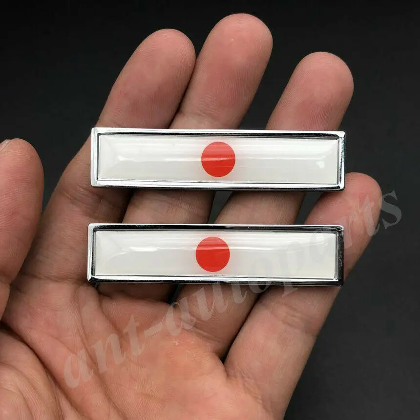 2X Japan Japanese Flag Car Fender Emblem Badge Adesivo Moto Jdm Carenatura