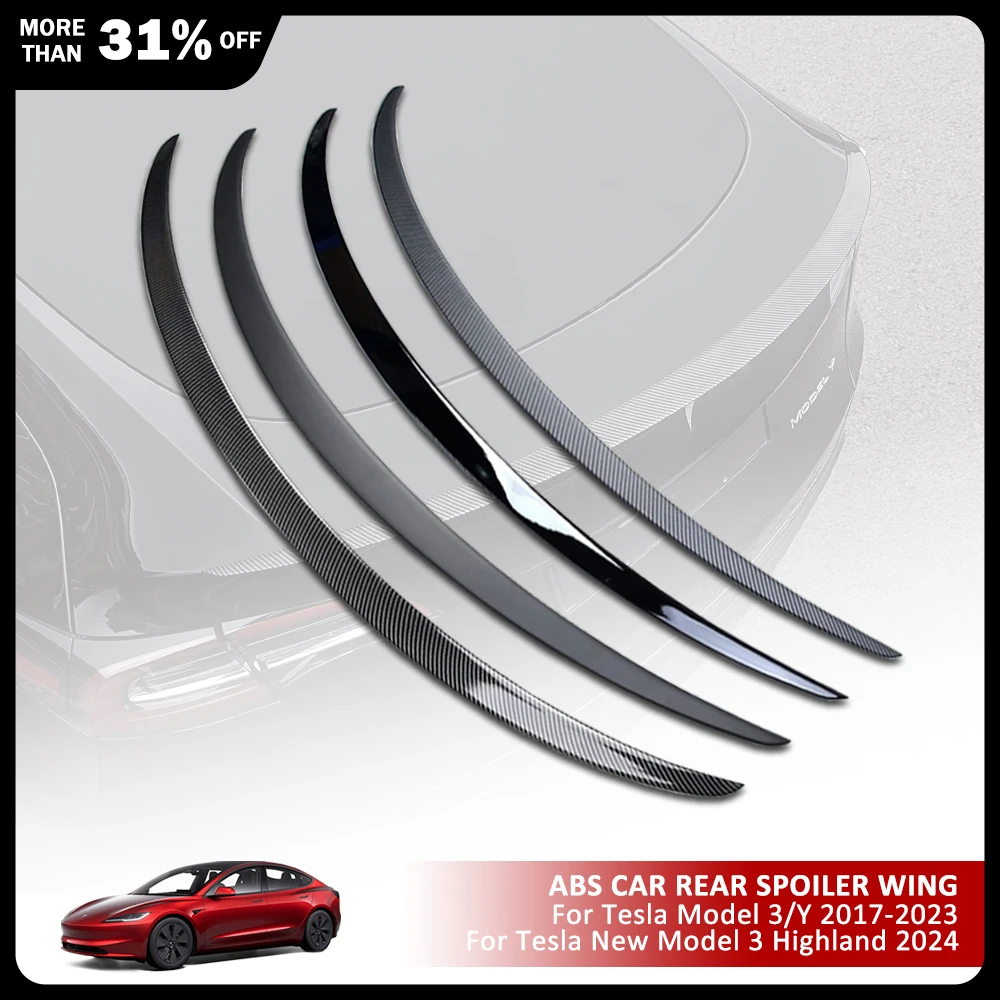 Per Tesla Model Y 2024 Abs Spoiler Del Bagagliaio Posteriore Per Tesla Model 3 2017-2023 Model3 Highland Accessori Per Auto Ad Alte Prestazioni