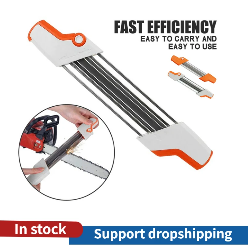 2 In 1 Easy Chain Saw File Affilacatena Kit Di Pietre Per Affilare 4Mm / 4.8Mm Set Di Denti Per Sega Affilatura Rapida Per Stihl Dropship All'Ingrosso