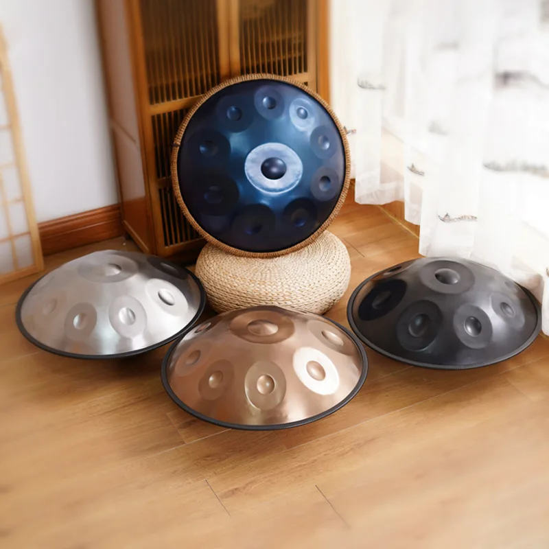 9/10 Tone Handpan Drum 22 Pollici D Minor Blue Steel Tongue Drum Yoga Meditation Hand Pan Music Drums Strumenti A Percussione