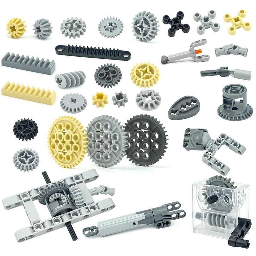 Moc Bricks Bulk Technical 92693 Parti Dell'Ingranaggio Worm Rack Classic 32494 Accessori Treno Auto Gru Modello Fai Da Te 3649 Building Blocks