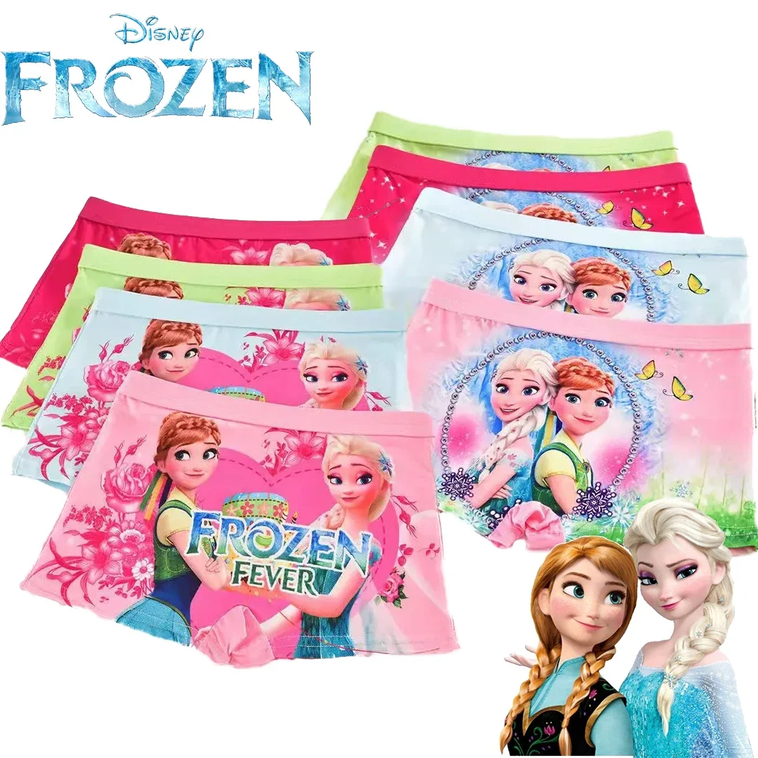 4 Pezzi Disney Frozen Girls Kids Mutandine Cartoon Anna Elsa Princess Cute Pink Teen Underwear Summer Modal Shorts Kid Boxer