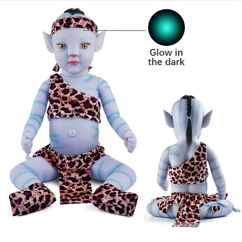 30/50Cm Rebirth Avatar 2 Doll Glow-In-The-Dark Movie Stessi Personaggi Occhi Di Bambola Chiudi Open Soft Porcelain Baby Toy Ragazzi E Ragazze