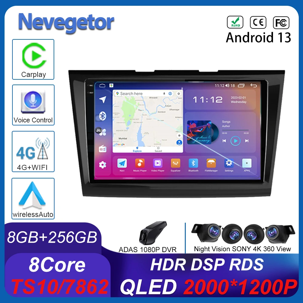 Per Ford Taurus 2015-2019 Autoradio Android Autoradio 1280*720 Dsp Lettore Multimediale Navigazione Gps Stereo No 2Din Carplay