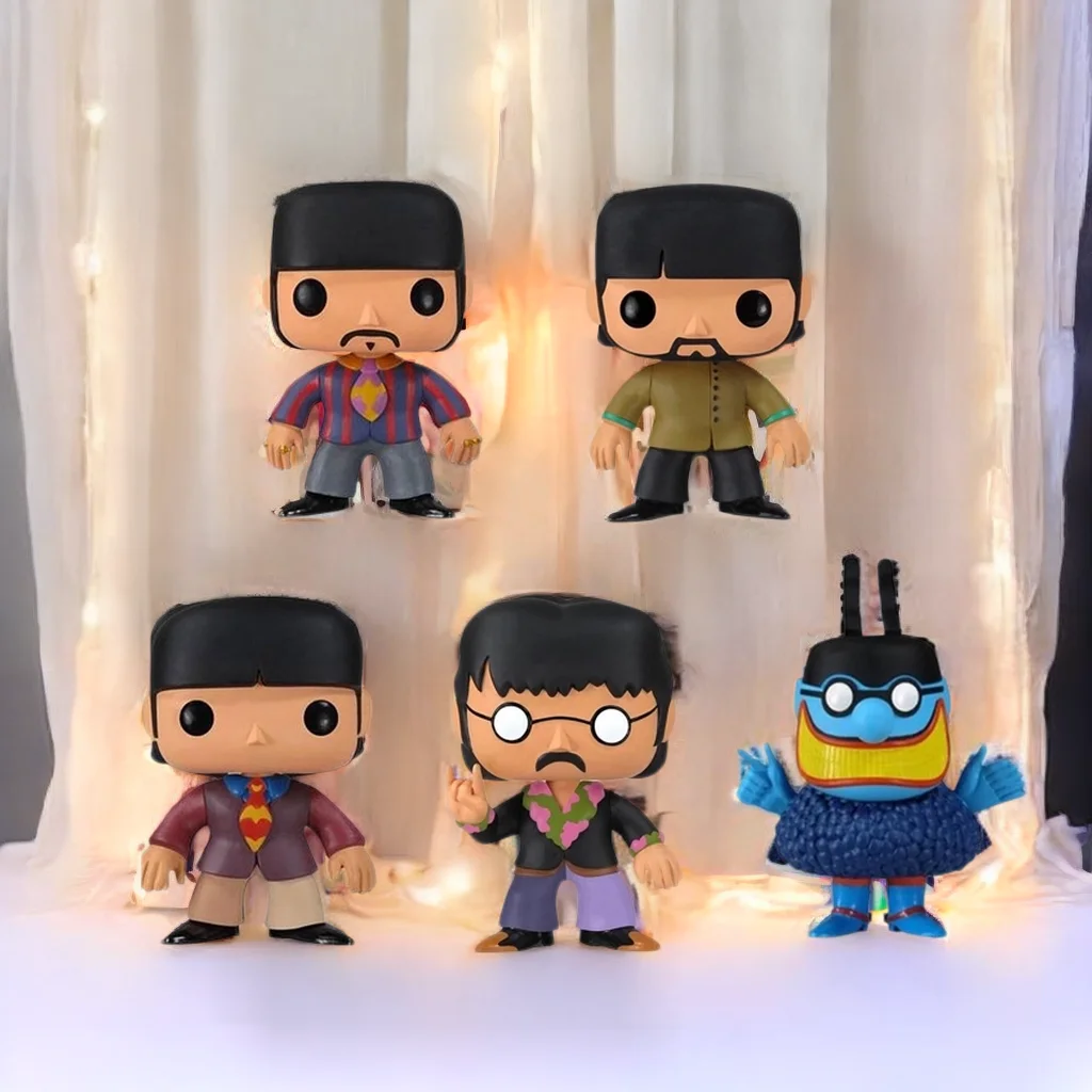 The John Lennon Paul Geogre Ringo Blue Singer Limited Collection Bambole In Vinile Figure Model Toys