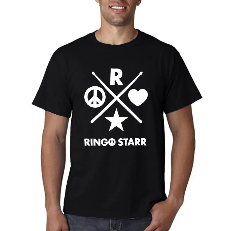 Ringo Starr Maglietta Da Uomo Ringo Starr 2015 Nera
