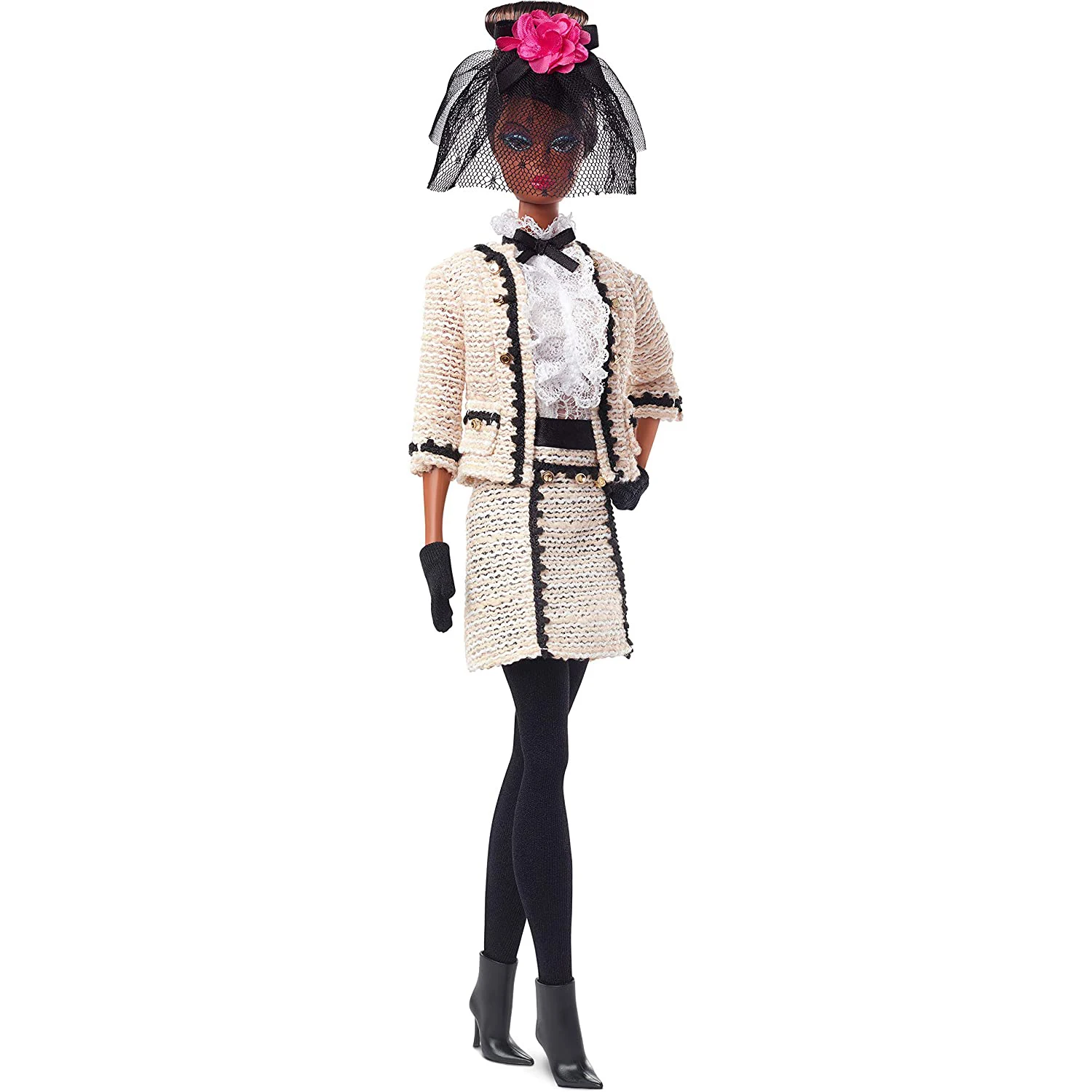 Barbie Signature Genuine Silkstone Body Fashion Model Collection Best To A Tea Doll Indossando Tuta Boucle Color Crema Ght65