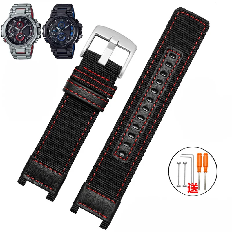Nuovo Cinturino In Pelle Di Tela Di Nylon Modificato Mtg B1000 Per Orologio Casio G-Shock Mtg-B1000 Cinturino Sportivo All'Aperto E Cinturino Per Stru