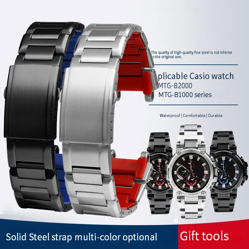 Per Casio G-Shock Heart Of Steel Series Mtg-B1000 G1000 Mtg-B2000 Catena Per Orologi In Acciaio Fine Cinturino B1000 Con Bracciale Per Attrezzi