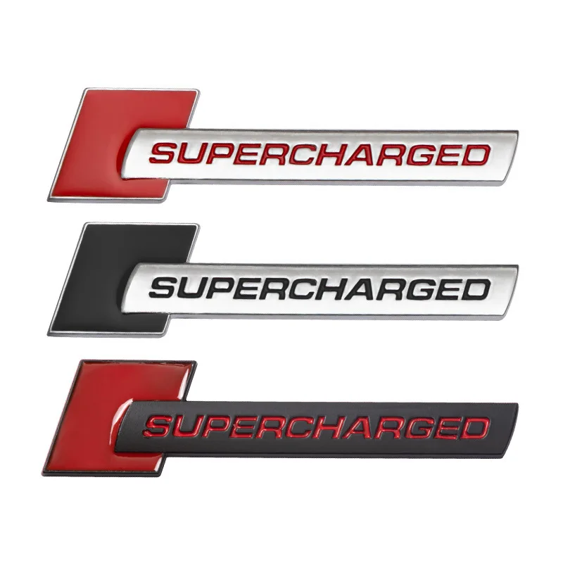 3D Metallo Sovralimentato Logo Posteriore Tronco Parafango Emblema Distintivo Adesivo Per Land Range Rover Audi A3 A4 A5 A6 Q3 Q5 Q7 Rs S3 S4 S5 S6