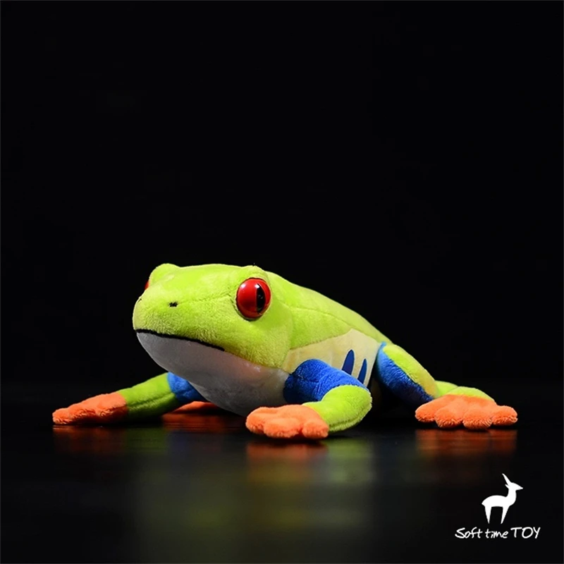 Red Eye Tree Frog High Fidelity Cute Plushie Poison Dart Frog Peluche Animali Realistici Simulazione Bambola Di Pezza Kawai Toy Gift
