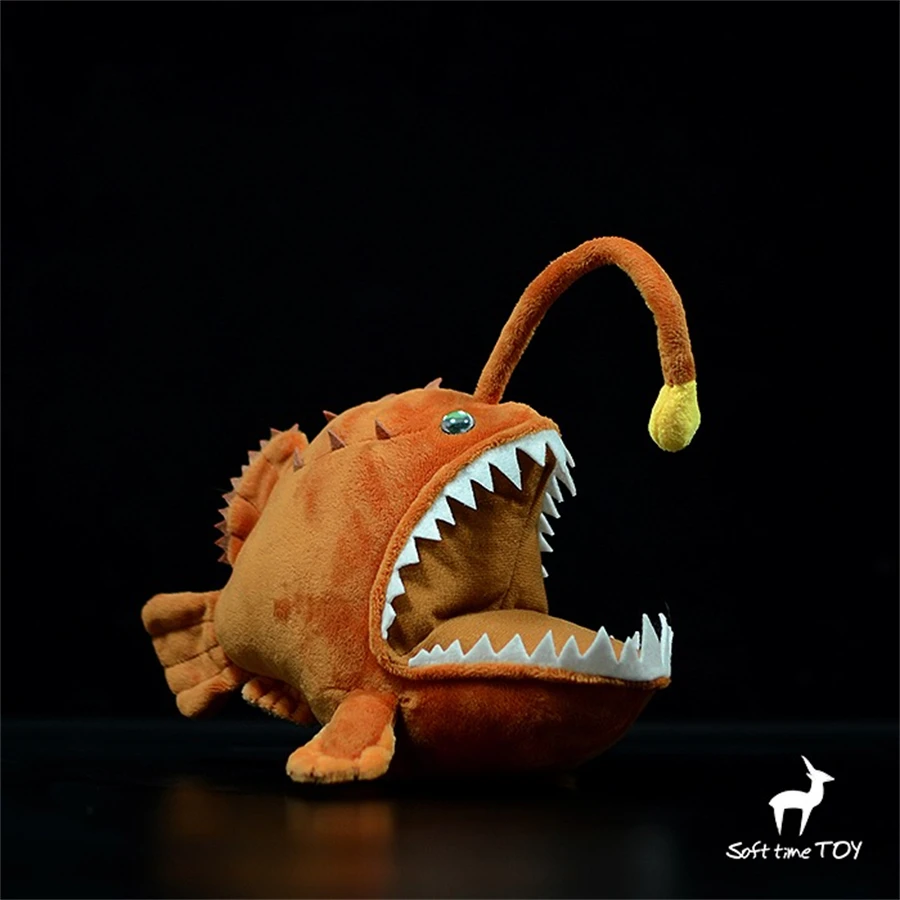 Anglerfish High Fidelity Anime Cute Plushie Monkfish Peluche Giocattoli Animali Realistici Simulazione Bambola Di Pezza Goosefish Kawai Toy