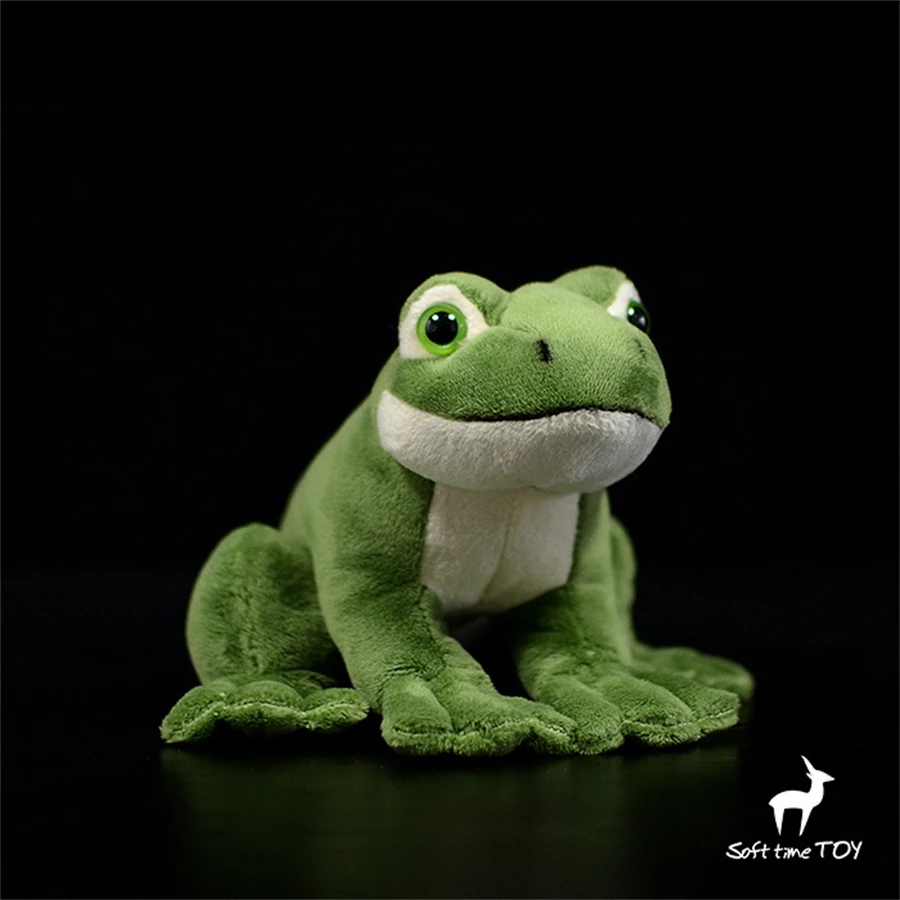 Giocattoli Di Peluche Rana Verde Ad Alta Fedeltà Anime Cute Plushie Arrow Tree Frog Animali Realistici Simulazione Bambola Di Pezza Kawai Toy Gifts