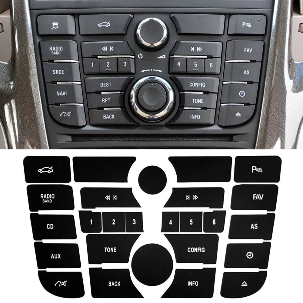 Per Opel Astra J Button Sticker Clima Radio Panel Repair Per Vauxhall Astra J Gtc Accessori Per Auto Rifinitura Meriva B Switch
