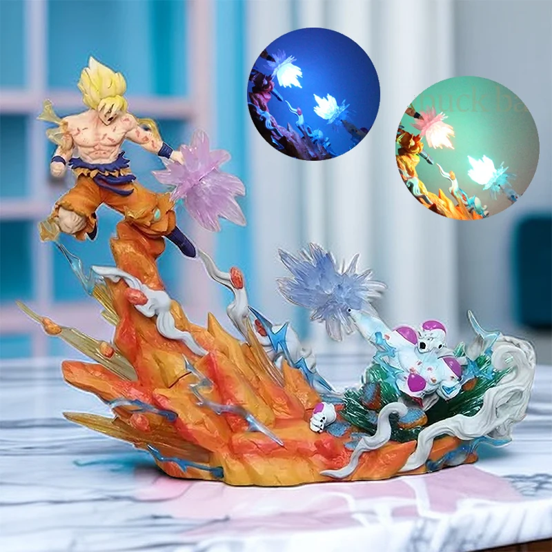 Dragon Ball Z Figure Sky Freezer Vs Goku Figure Sky Top Wcf Kamehameha Anime 20Cm Pvc Action Figurine Collection Giocattoli Regali