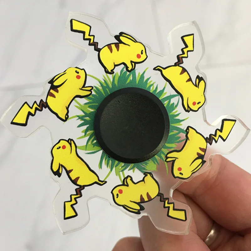 Pokemon Go Pikachu Running Fidget Spinner Anime Figure Uchiha Sasuke Son Goku Spinner Turn Giocattolo Antistress Giocattolo Dinamico Di Sollievo