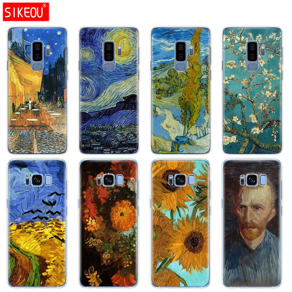 Custodia In Silicone Per Samsung Galaxy S9 S8 S7 S6 Edge S5 S4 S3 Plus Cover Per Telefono Rinascimentale Van Gogh Pittura A Olio