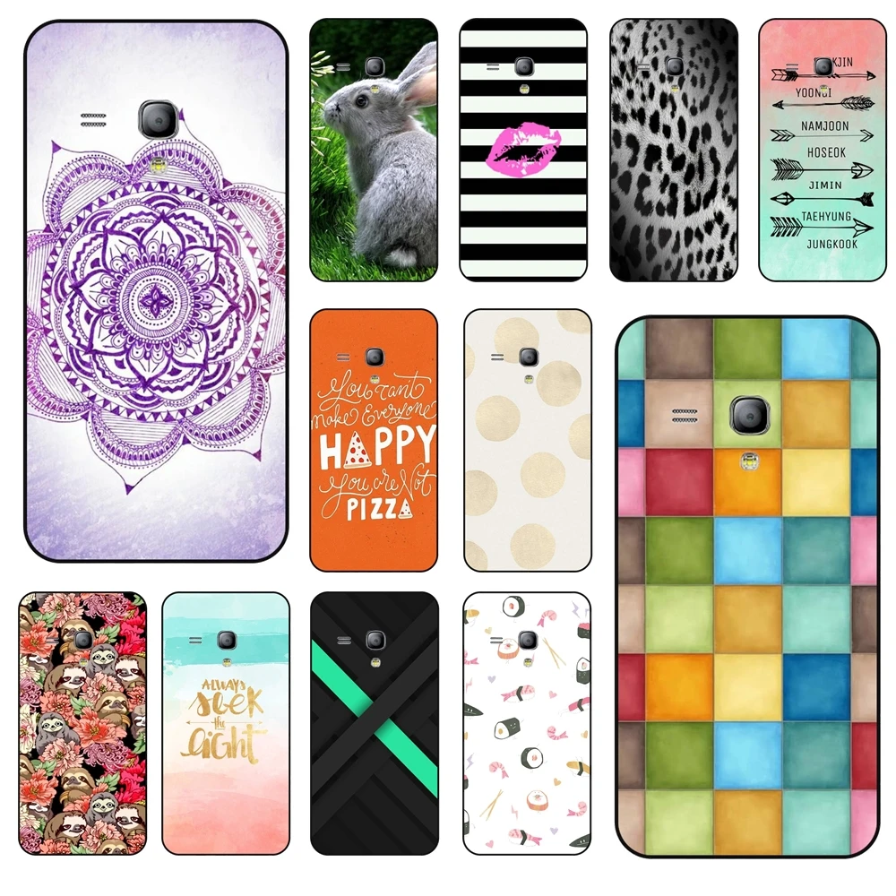 Per Galaxy S3 Mini Custodie Per Telefoni Morbide Di Recente Cover Black Funda Tpu Shell Pretty Flower Per Samsung Galaxy S3 Mini Soft Mobile