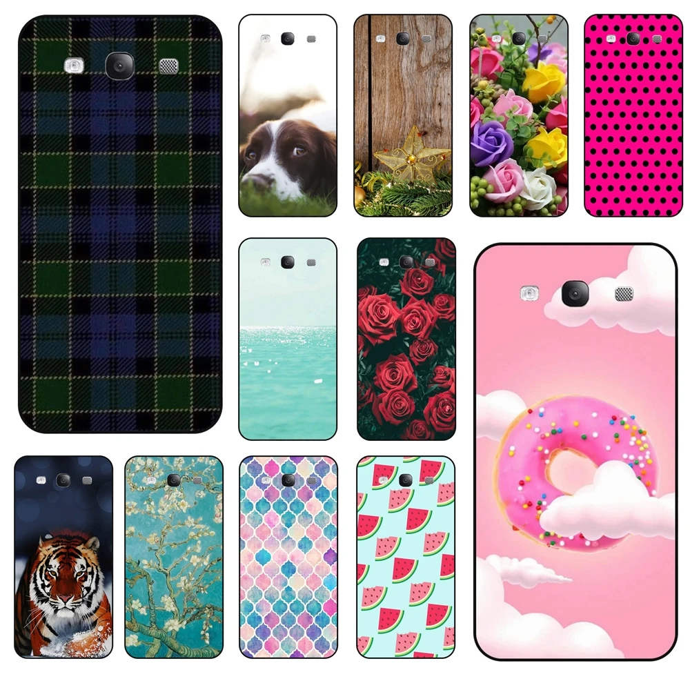 Black Hoesjes Fashion Fiyat Impermeabile Per Samsung Galaxy S3 Rose Flower Soft Tpu Cover Per Telefono Skin Per Samsung Galaxy S3 Nero
