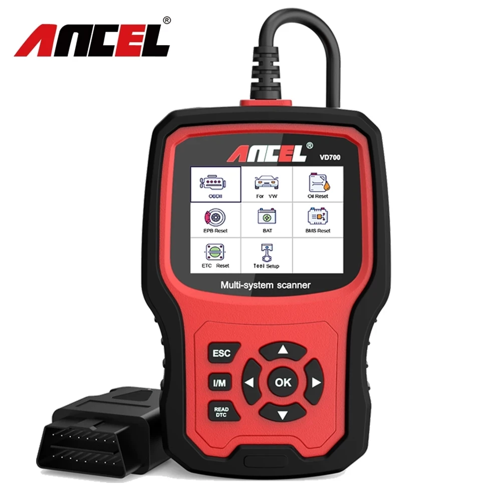 Ancel Vd700 Obd2 Sistema Completo Scanner Automobilistico Diagnostica Abs Epb Tpms Dpf Reset Per Vag Vw Audi Skoda Seat Strumenti Di Diagnosi Auto