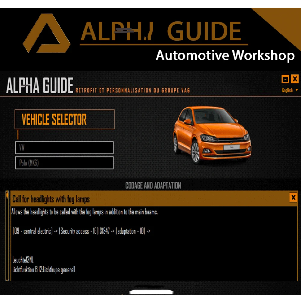 Per Alpha Guide Software Decodifica Supporto Ecu D Pf E Gr Ad-Blue Edc Per Vw Per Audi Per Renault Per Peugeot Repair Tool Vag Com