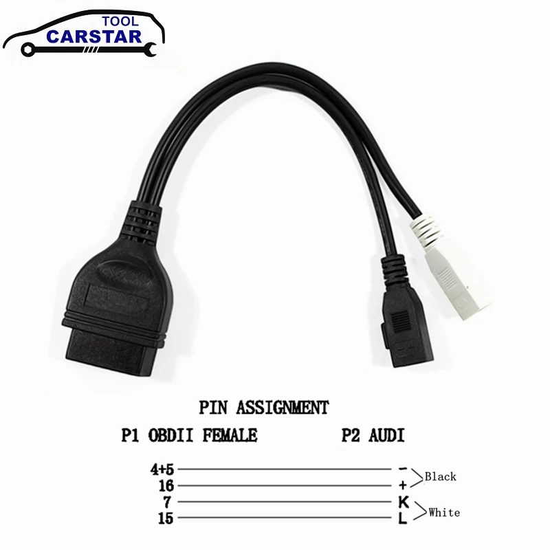 Per Audi 2 X2Pin Connettore Obd Obd2 2P + 2P A 16Pin Adattatore Vag Per Connettore Di Trasferimento Audi 2P + 2P A 16Pin Veloce