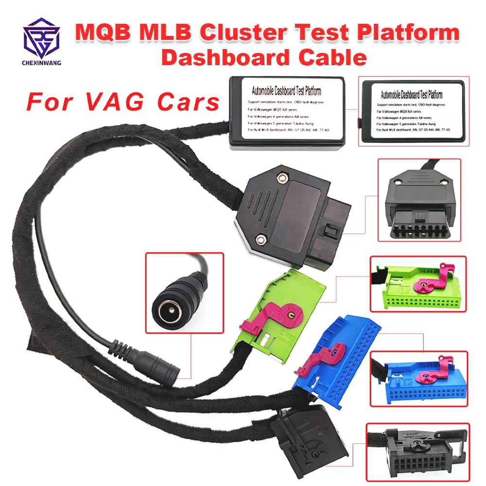 Car Mqb Mlb Cluster Test Platform Dashboard Cable Per Vag Per V-W 4 5 Generazione Per Audi A6 A8 A4 Q5 Q7 Mlb Power On Instrument
