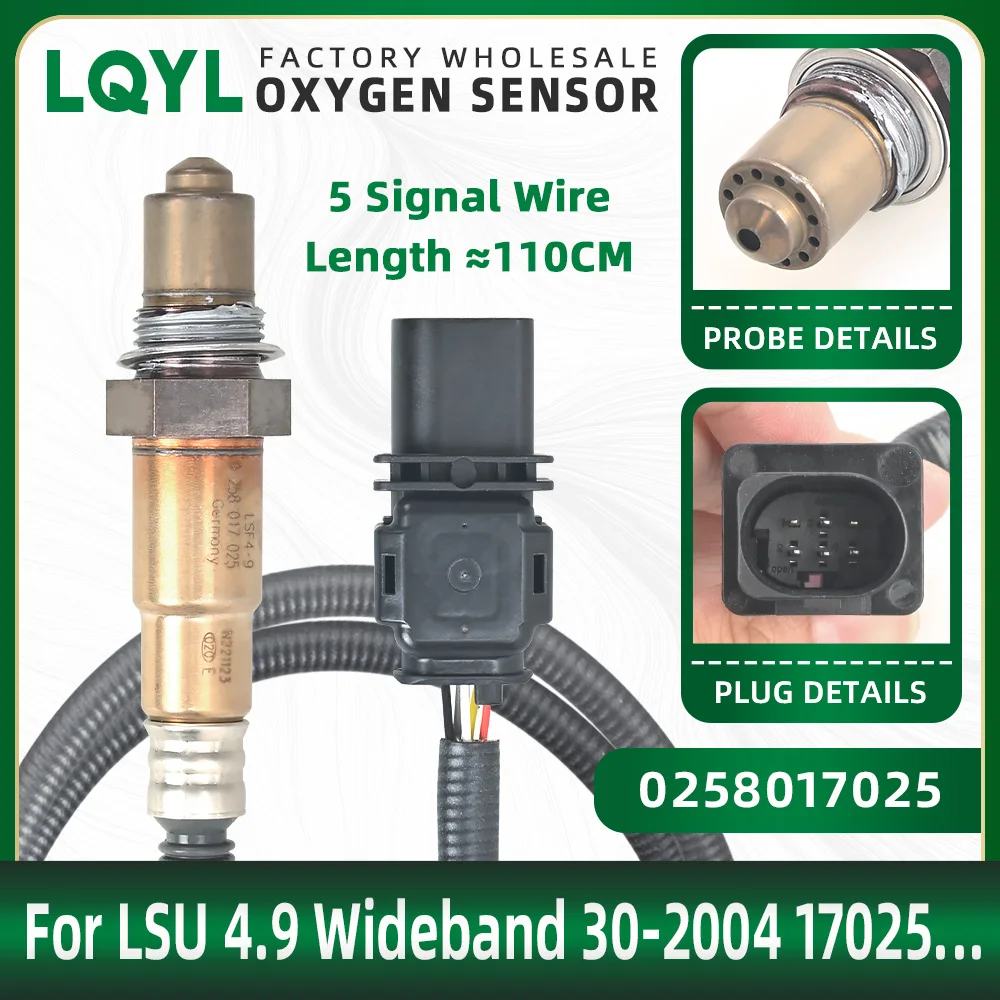 Sensore Di Ossigeno Sensori O2 A Banda Larga Sonda Lambda Rapporto Carburante Aria Auto Per Vag Vm Audi Lsu Lsu 4.9 5 Fili 0258017025 0 258 017 025