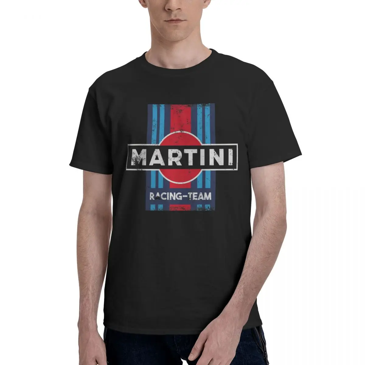 T-Shirt In Cotone Da Uomo Della Squadra Di Corse Martini Racing Team Manica Corta Vintage Y2K Style Graphic Harajuku Maglietta Personalizzata