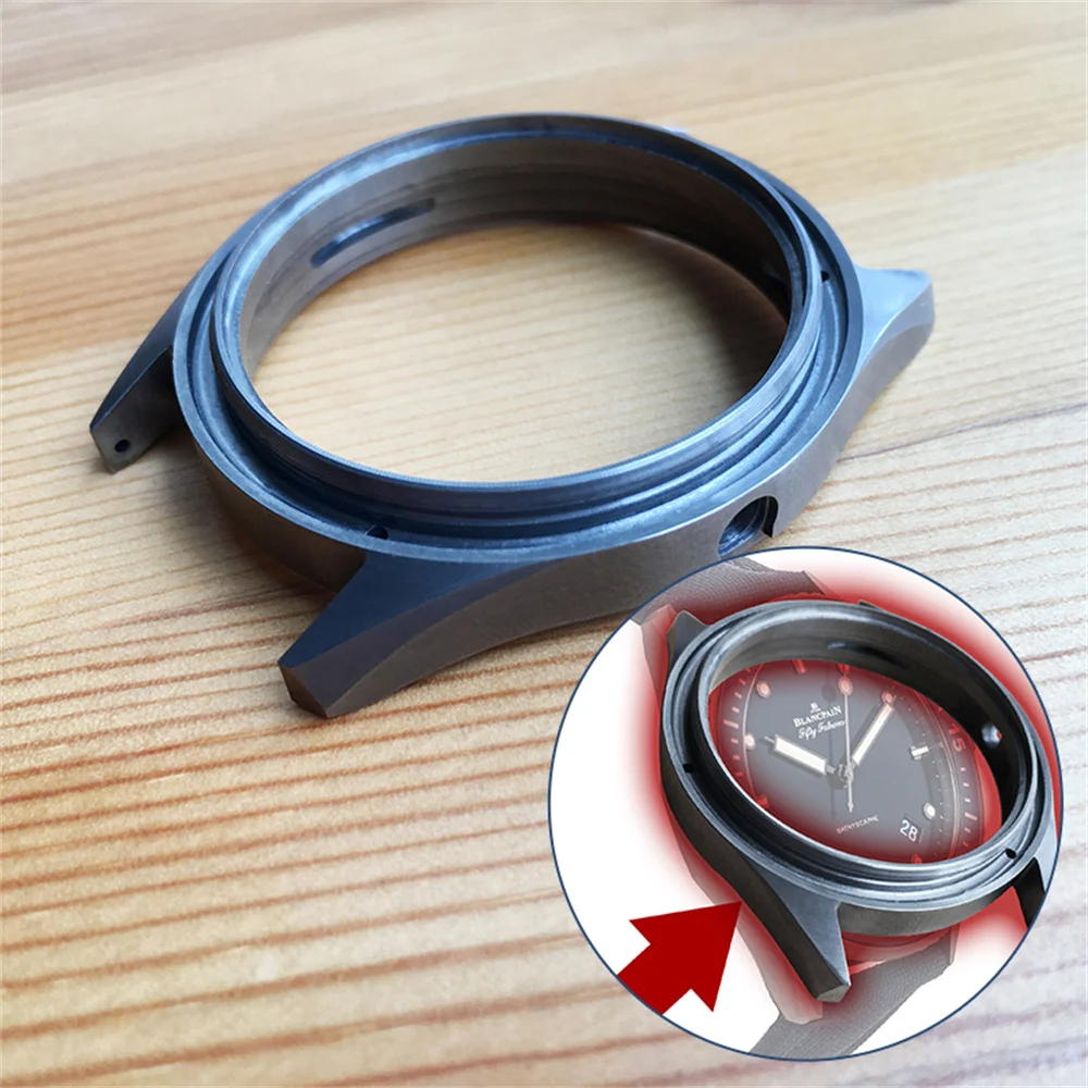 Cassa Per Orologio Centrale In Ceramica Grigia Per Blancpain Fifty Fathoms Bathyscaphe 5000 Orologio Automatico