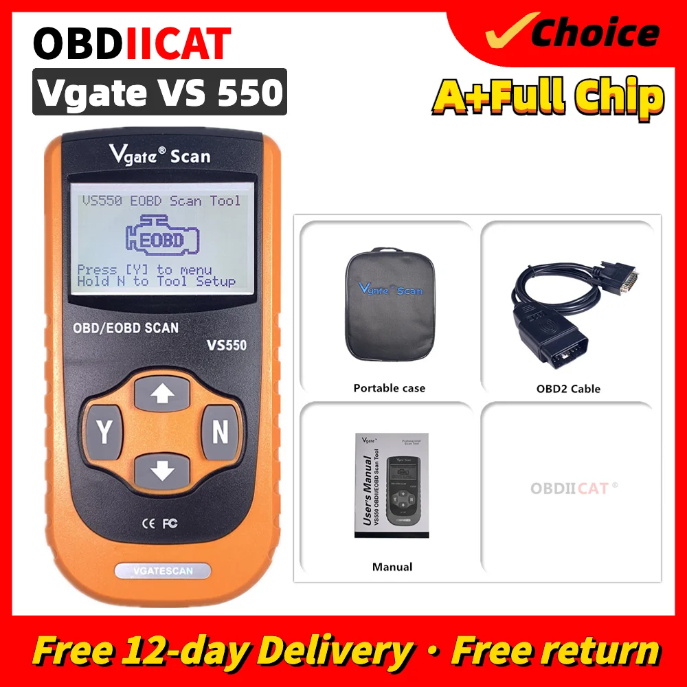 Vgate Vs550 Lettore Di Codici Scanner Strumento Diagnostico Vgate Vs 550 Automotive Can Scan Strumenti Diagnostici Obd 2 Odb Ii Odb2