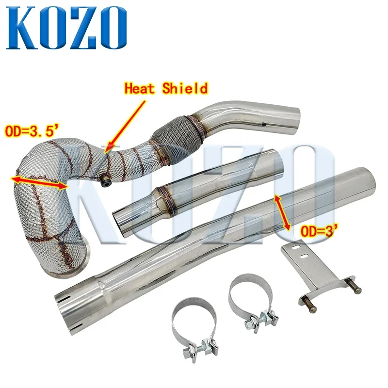 Kit Tubo Di Scarico Downpipe Per Audi A3 S3 2.0T Mk7 Golf R Quattro