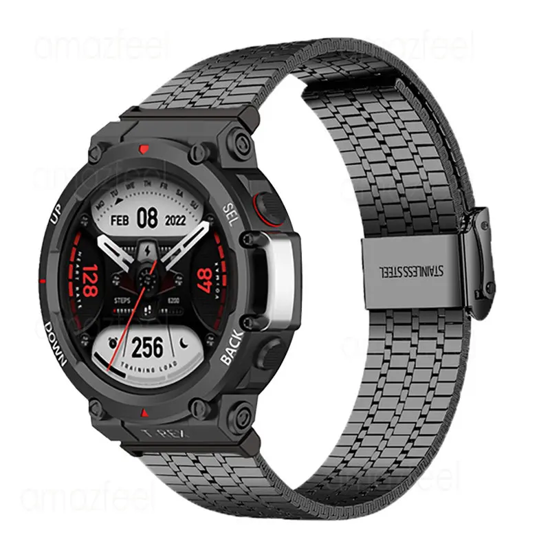 Cinturino In Acciaio Inossidabile Per Amazfit T Rex 2/T Rex Pro Bracciale Per Amazfit T-Rex 2/T Rex Metal Band T-Rex Pro Wristband Belt