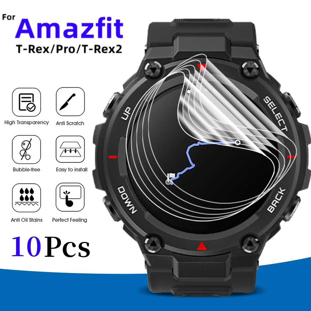 Per Amazfit T-Rex/T-Rex 2/ T Rex Pro Screen Protector Trex Soft Hydrogel Film Per Huami Amazfit T Rex 2 Accessori Smartwatch